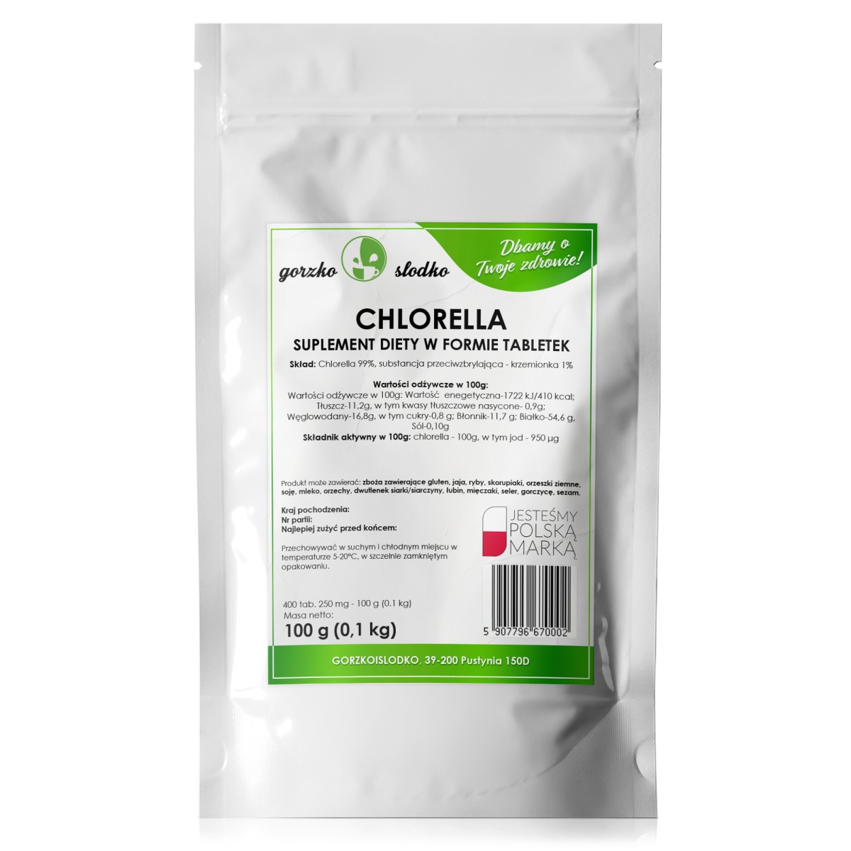 Chlorella algi w tabletkach - suplement diety